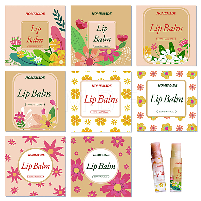 80Pcs 8 Style Custom Lip Balm DIY Label Sticker DIY-CP0007-95B-1