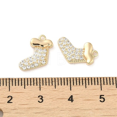 Brass Micro Pave Cubic Zirconia Pendants KK-H455-26G-1