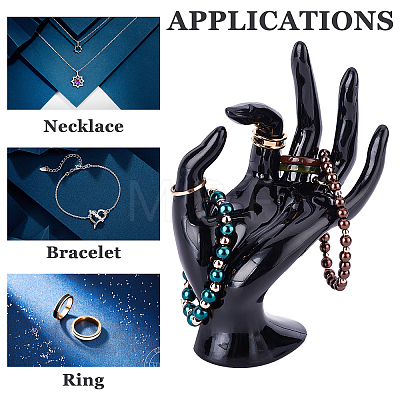 Plastic Ring Display Hand Model RDIS-WH0004-03A-WH-1