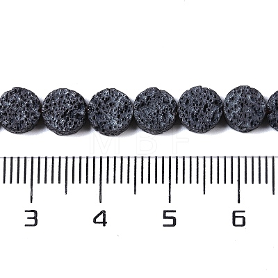 Frosted Natural Lava Rock Beads Strands G-E618-03-1