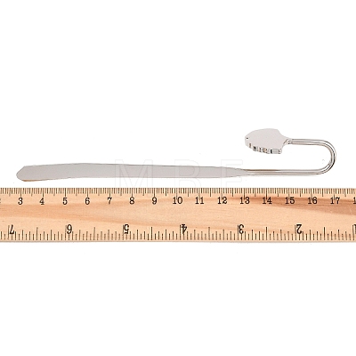 Gingko Iron Stamping Blank Swan Neck Bookmark Findings AJEW-B032-01B-P-1