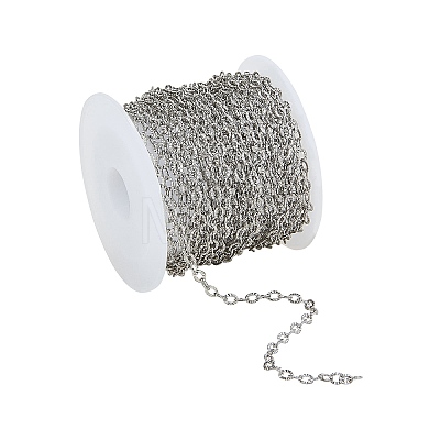 304 Stainless Steel Textured Cable Chains CHS-CJ0001-04P-1