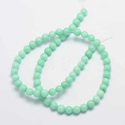 Natural Malaysia Jade Beads Strands G-A146-6mm-B06-1