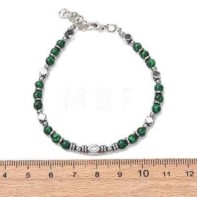 Adjustable 304 Stainless Steel Gemstone Beaded Bracelets FS-WG23DE2-06-1