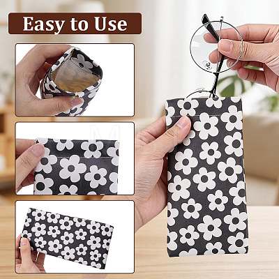 2Pcs 2 Colors PU Leather Eyeglass Cases ABAG-CN0001-83-1