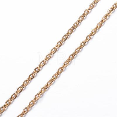 304 Stainless Steel Cable Chain Necklaces NJEW-P147-07G-1