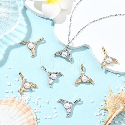 20Pcs 2 Colors Alloy Crystal Rhinestone Pendants ALRI-YW0001-35-1