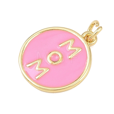 Brass Enamel Pendants KK-L251-02G-C05-1