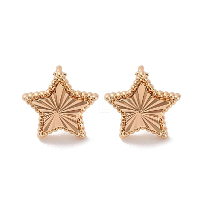 Brass Stud Earrings EJEW-D288-09G-1