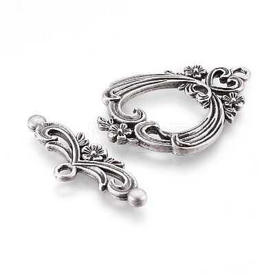 Tibetan Style Alloy Toggle Clasps TIBE-A15304-TAS-NR-1