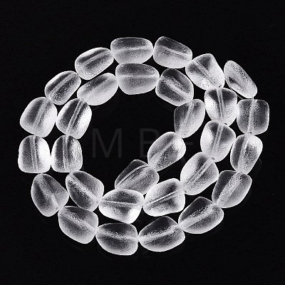 Frosted Handmade Lampwork Beads Strands LAMP-Q041-06F-1