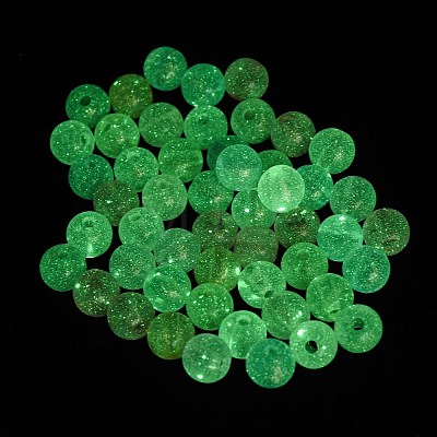 Luminous Transparent Acrylic Beads LACR-S001-13-8mm-1