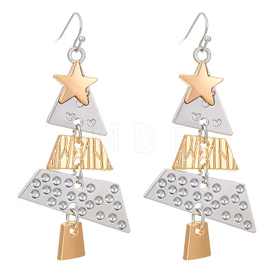Christmas Tree Alloy Pendant Necklaces & Dangle Earrings Sets WG3F9DA-03-1