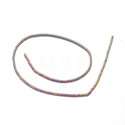 Frosted Electroplated Non-magnetic Synthetic Hematite Bead Strands G-E304-58B-1