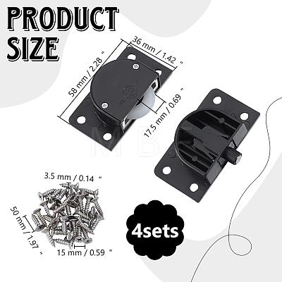 4 Bags Zinc Alloy Door Push-Pull Wheel FIND-WR0013-08-1