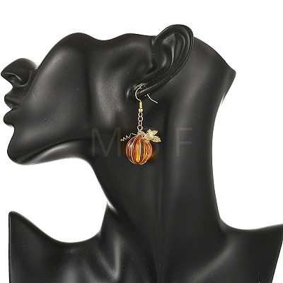 Transparent Acrylic 304 Stainless Steel Dangle Earrings EJEW-TA00828-1