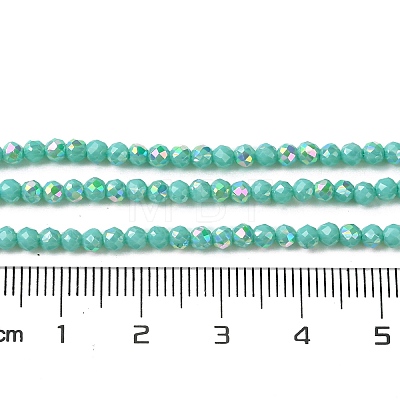 Electroplated Glass Beads Strands EGLA-P055-01B-01-1