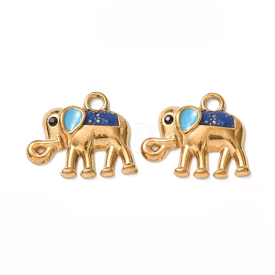 304 Stainless Steel Enamel Pendants STAS-Z193-12G-01A-1