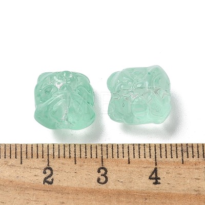 Baking Painted Transparent Glass Beads GLAA-C035-01E-1