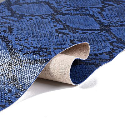 Snakeskin Pattern PU Leather Fabric DIY-XCP0002-54B-1