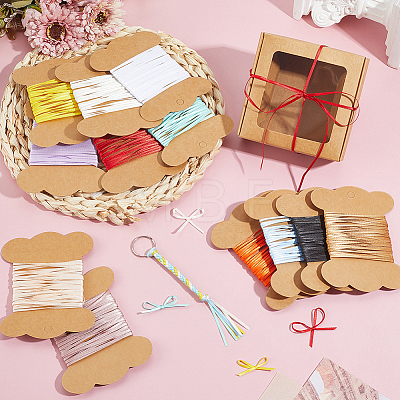 12 Colors Polyester Ribbons SRIB-PH0001-87-1
