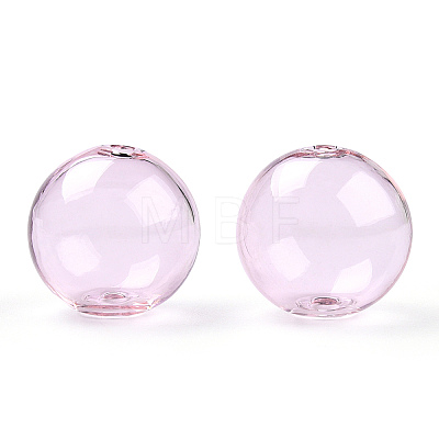 Transparent Blow High Borosilicate Glass Globe Beads GLAA-T003-09A-1