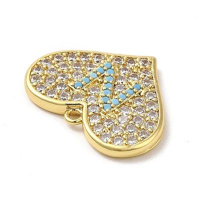 Brass Micro Pave Cubic Zirconia Pendants KK-Q772-10G-1