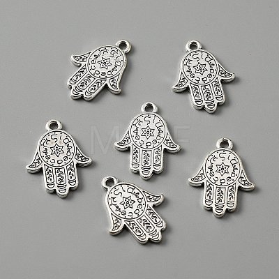 Tibetan Style Alloy Charm FIND-CJC0006-12AS-1