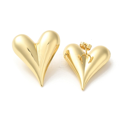 Brass Stud Earrings for Women EJEW-M251-02G-1