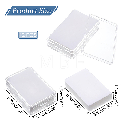 Transparent Acrylic Loose Diamond Display Boxes CON-WH0087-53B-1