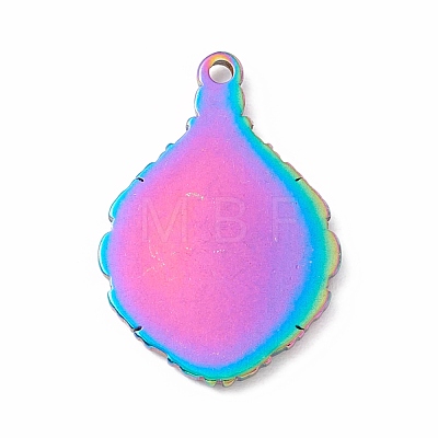 Ion Plating(IP) Rainbow Color 304 Stainless Steel Pendants Cabochon Seetings STAS-C049-19M-1