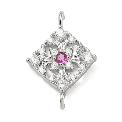 Brass Rhinestone Pendants RB-CBAA948-02P-1