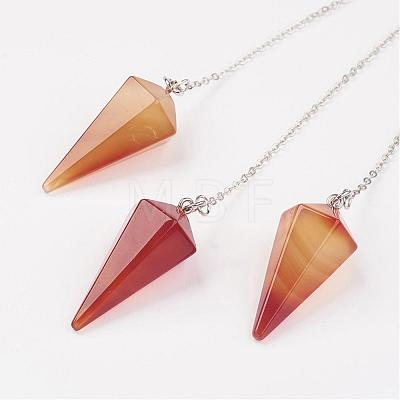 Natural & Synthetic Mixed Stone Hexagonal Pointed Dowsing Pendulums G-G956-D-FF-1
