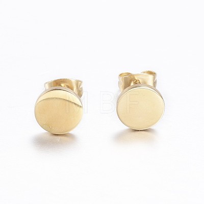 304 Stainless Steel Ear Studs EJEW-G189-70G-1