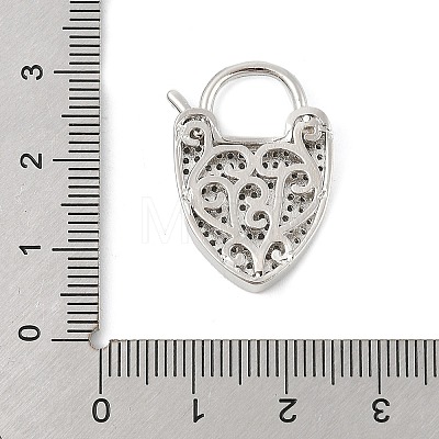 Brass Micro Pave Cubic Zirconia Pendants KK-P299-13P-1