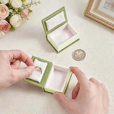 Velvet Ring Storage Boxes CON-WH0100-45-1