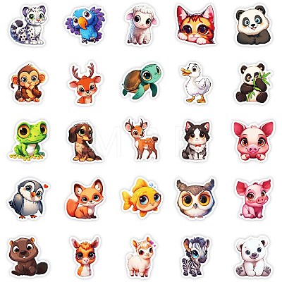 50Pcs Cartoon PVC Adhesive Waterproof Stickers PW-WGF15F9-01-1