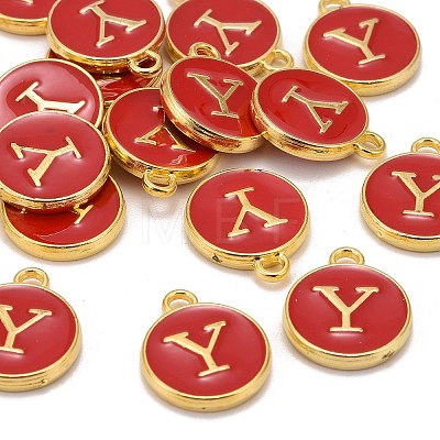 Golden Plated Alloy Enamel Charms LS-ENAM-S118-03Y-1