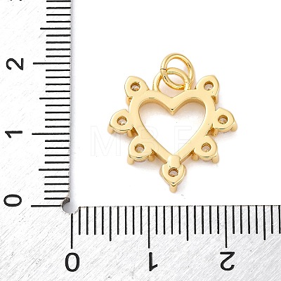 Brass Micro Pave Cubic Zirconia Pendants KK-S510-49G-02-1