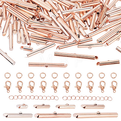 560Pcs 10 Styles Iron Slide On End Clasp Tubes DIY-TA0015-90-1