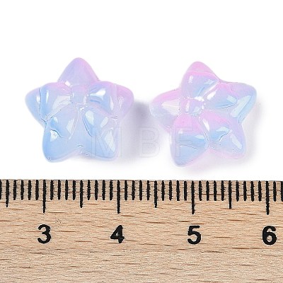 Transparent Spray Paint Glass Beads GLAA-H035-02J-1