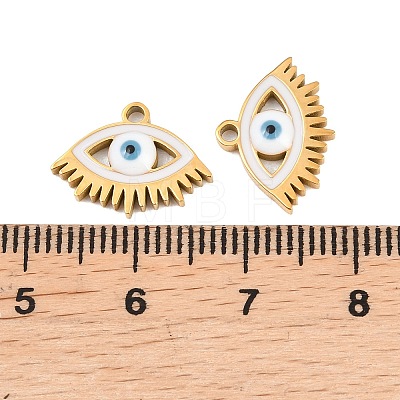 304 Stainless Steel Enamel Pendants STAS-Z190-09G-03-1