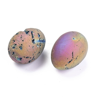 Electroplate Natural Druzy Agate Beads G-H262-02-1