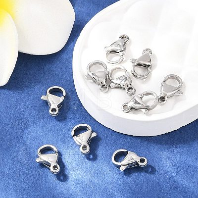 Non-Tarnish 316 Surgical Stainless Steel Lobster Claw Clasps X-STAS-316-FL10A-1