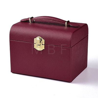 PU Leather Jewelry Organizer Box CON-P012-04C-1