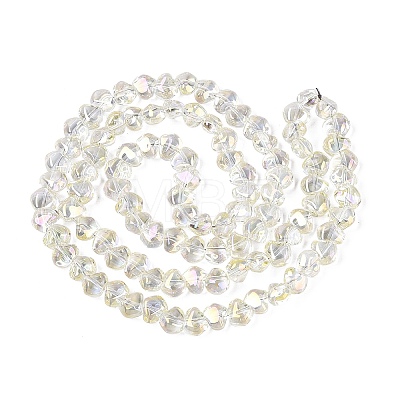 Electroplate Transparent Glass Beads Strands EGLA-Q133-01A-12-1