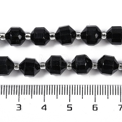 Natural Black Tourmaline Beads Strands G-O201B-119F-1