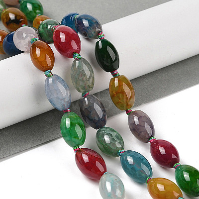 Natural Agate Beads Strands G-P535-D01-01-1