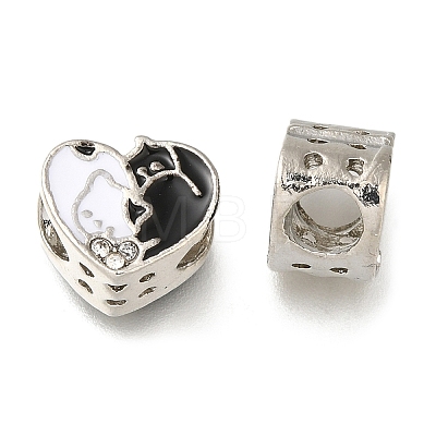 Rack Plating Alloy Enamel European Beads X-PALLOY-A009-21P-1