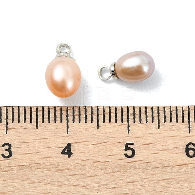 Natural Cultured Freshwater Pearl Pendants PALLOY-JF05289-1